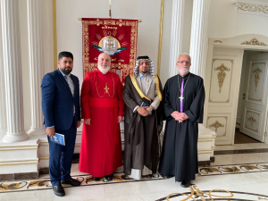 البطريرك مار آوا الثالث يستقبل الأمين العام للمجلس الدولي للحوار الديني والانساني