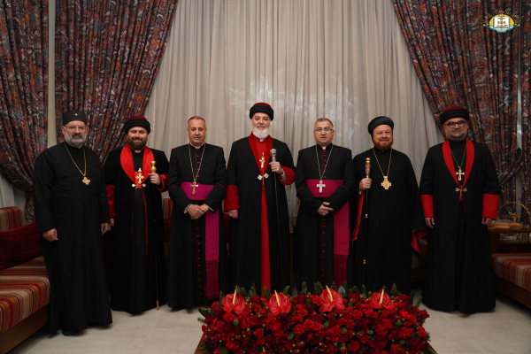 اجتماع البطريرك مار آوا الثالث ورؤساء الكنائس الشقيقة في اربيل لأستقبال المهنئين في عيد الميلاد المجيد