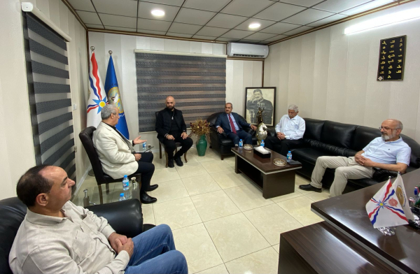 حزب بيت نهرين يستقبل الفنان  الكبير هديل توما