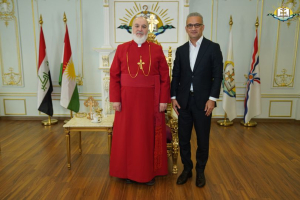 البطريرك مار آوا الثالث يستقبل رئيس مركز ديانا الثقافي الآشوري