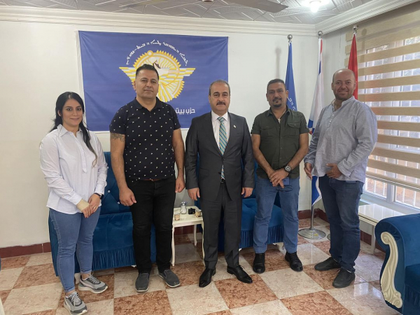 فرع دهوك لحزب بيت نهرين الديمقراطي يستقبل رئيس جمعية نينوى الخيرية