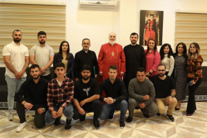 قداسة البطريرك مار آوا الثالث يلتقي مع لجنة شبيبة ماركيوركيس الشهيد في ديانا