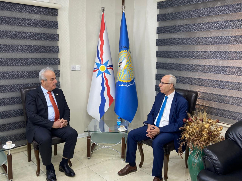 السكرتير العام للحزب يستقبل مسؤول المنظمة الاثورية الديمقراطية