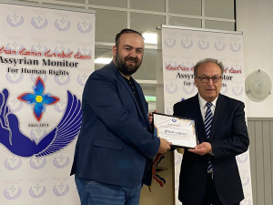 في يوم اللاجئ العالمي .. المرصد الآشوري يكرم يعقوب شنكو في مدينة نورشوبينغ السويدية