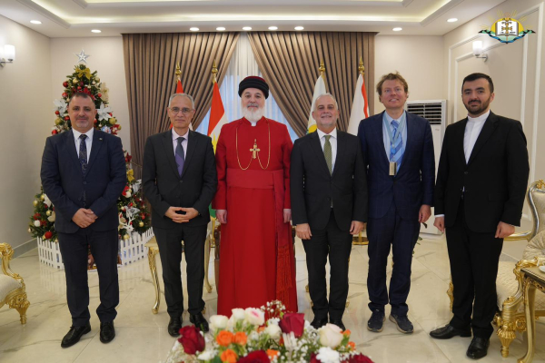 استقبال البطريرك مار آوال الثالث الممثل الخاص للأمين العام للأمم المتحدة في العراق