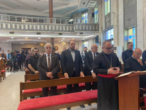 حضور السكرتير العام لحزب بيت نهرين الديمقراطي صلاة جنازة المرحوم باكوري