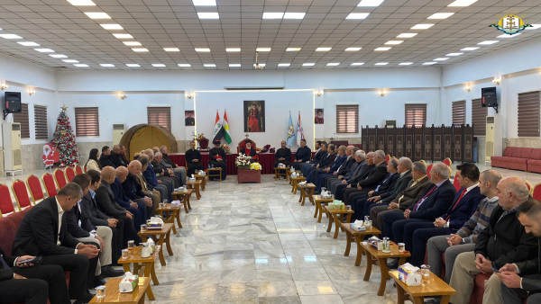 البطريرك مار آوا الثالث يستقبل ابناء رعيات كنائس كركوك وديانا وهوديان
