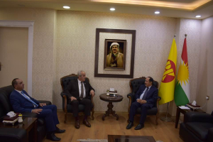 السكرتير العام لحزب بيت نهرين الديمقراطي يلتقي مسؤول مكتب العلاقات العامة للحزب الديمقراطي الكردستاني
