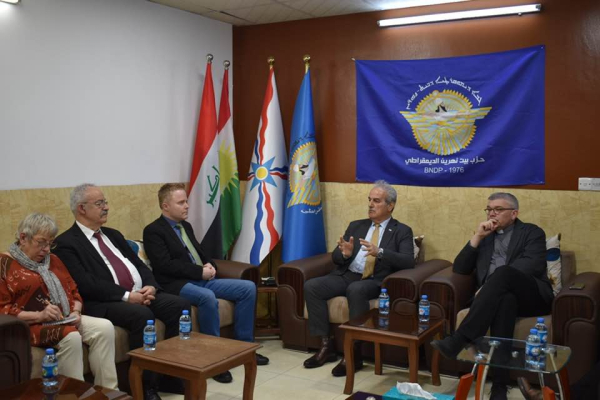 السكرتير العام لحزب بيت نهرين يستقبل وفد المجلس المسكوني الالماني